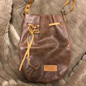 Genuine handmade leather bag.